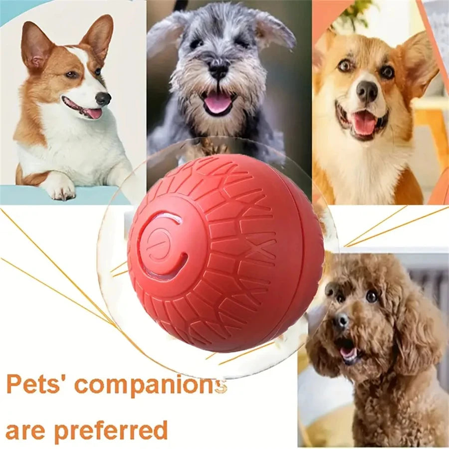 Smart Dog Toys Ball Electronic Interactive Cat Toy Pet Jump and Rolling Ball USB Automatic Moving Bouncing for Large Medium Dogs