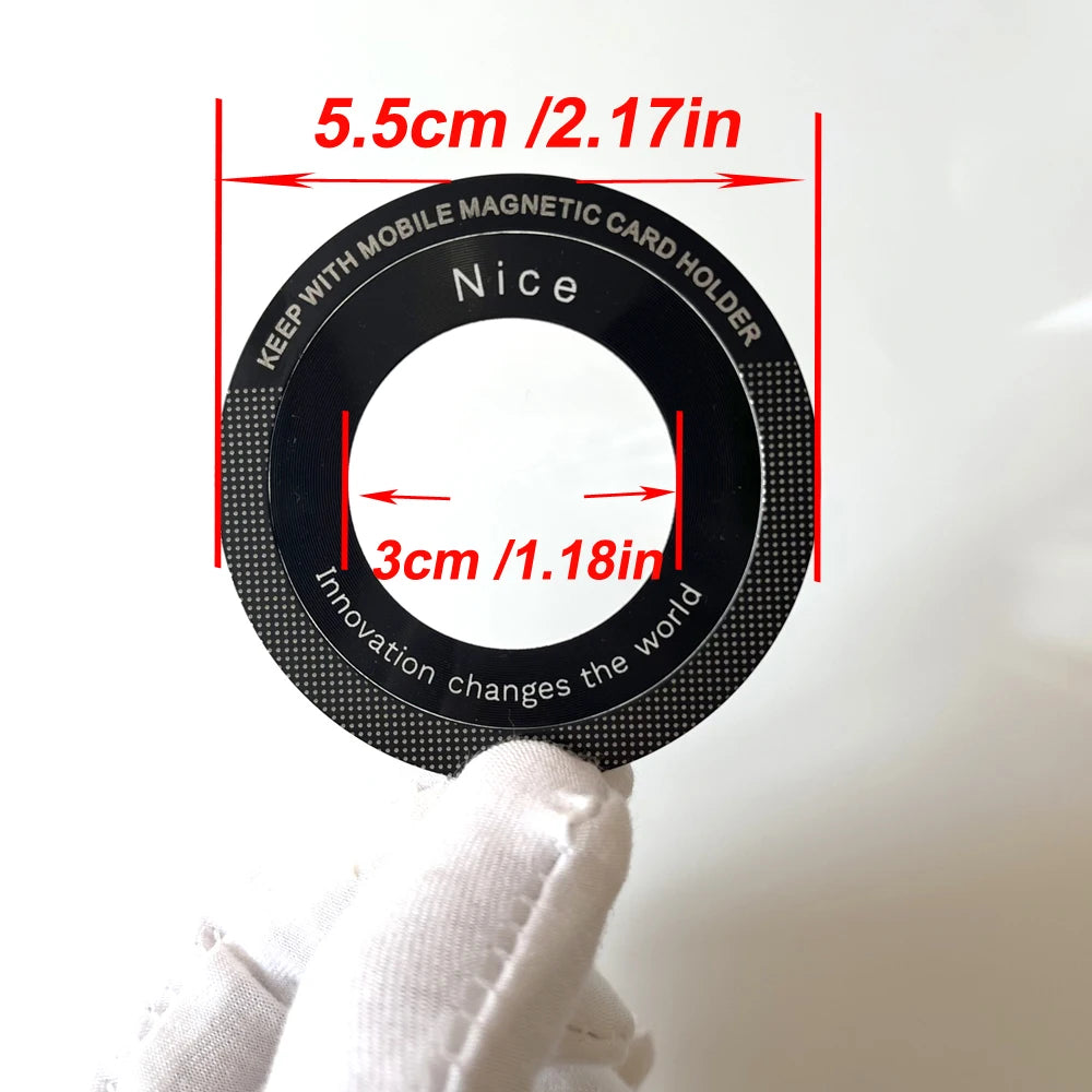 6Pcs for Magsafe Magnetic Metal Ring for Phone Universal Metal Sticker Support Wireless Charger Plate Sheet Magnet Car Holder