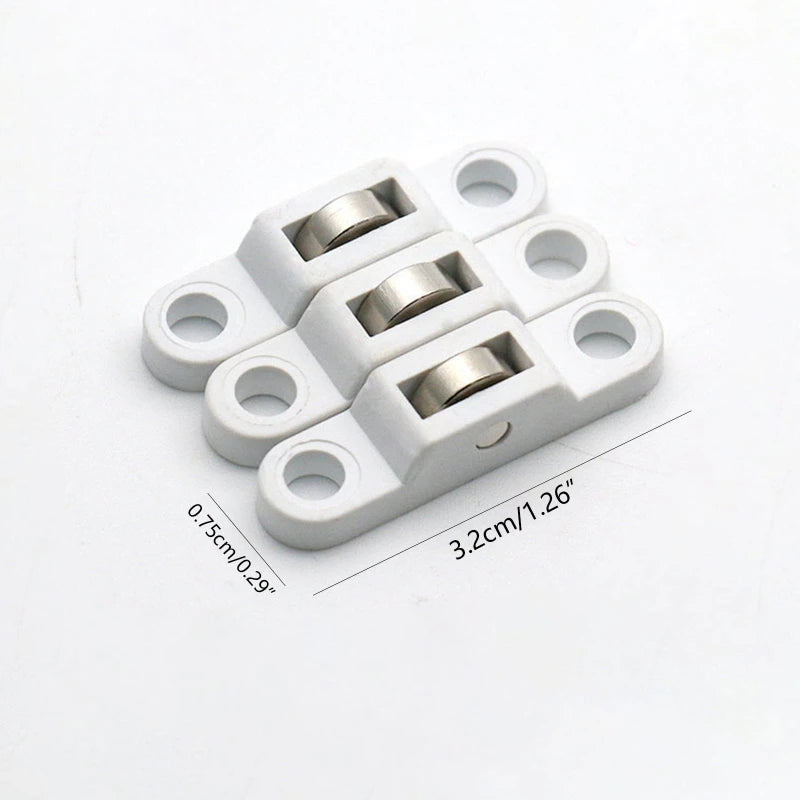 10PCS Sliding Door Roller Cabinet Copper Caster Wheel Pulley for Wardrobe Furniture Door Window Accessories Width 7.5mm B03E
