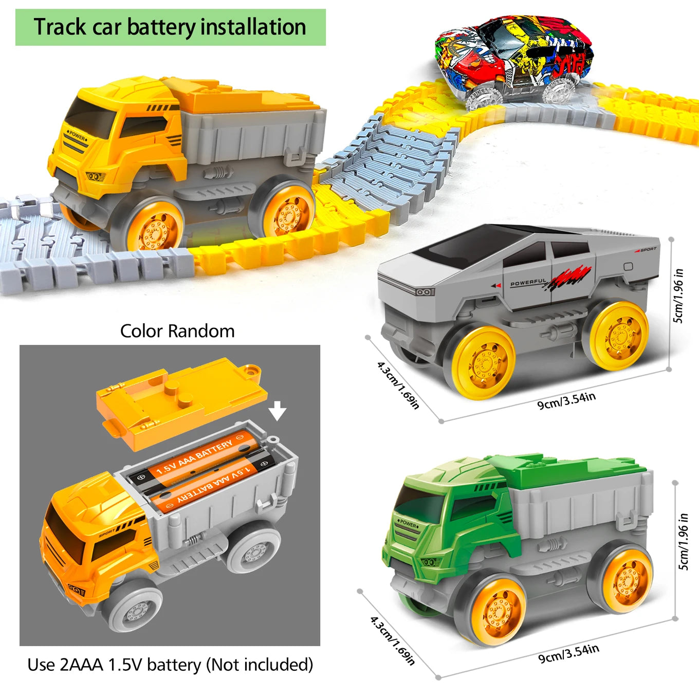 Kids Electric Track Toy Engineering Mini Car Boy Toys Track Car Train Educational Toys for Children Birthday Christmas Gifts