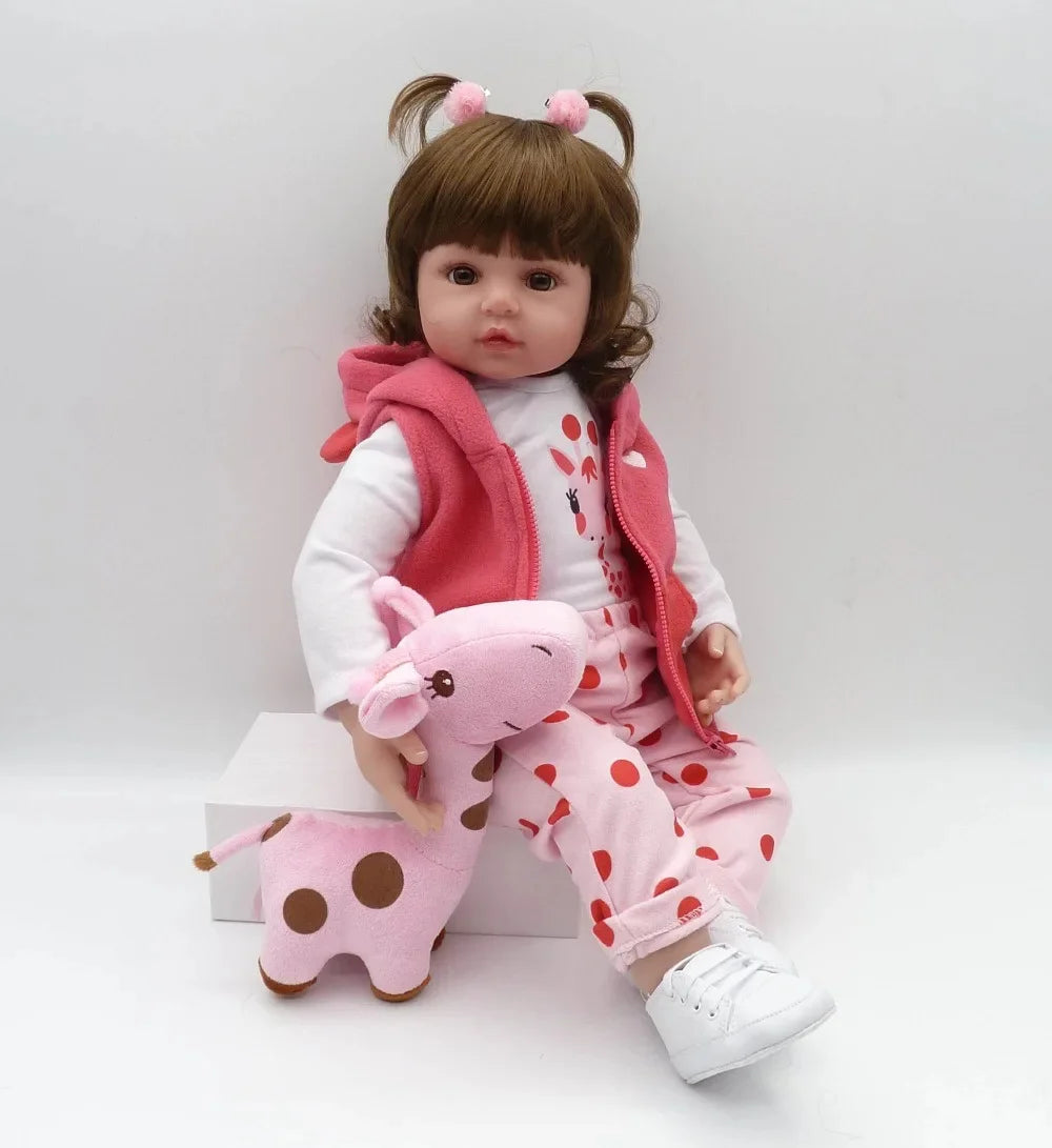 bebe doll reborn toddler 47cm soft silicone reborn baby dolls soft body lifelike menina Christmas surprice girl gifts doll