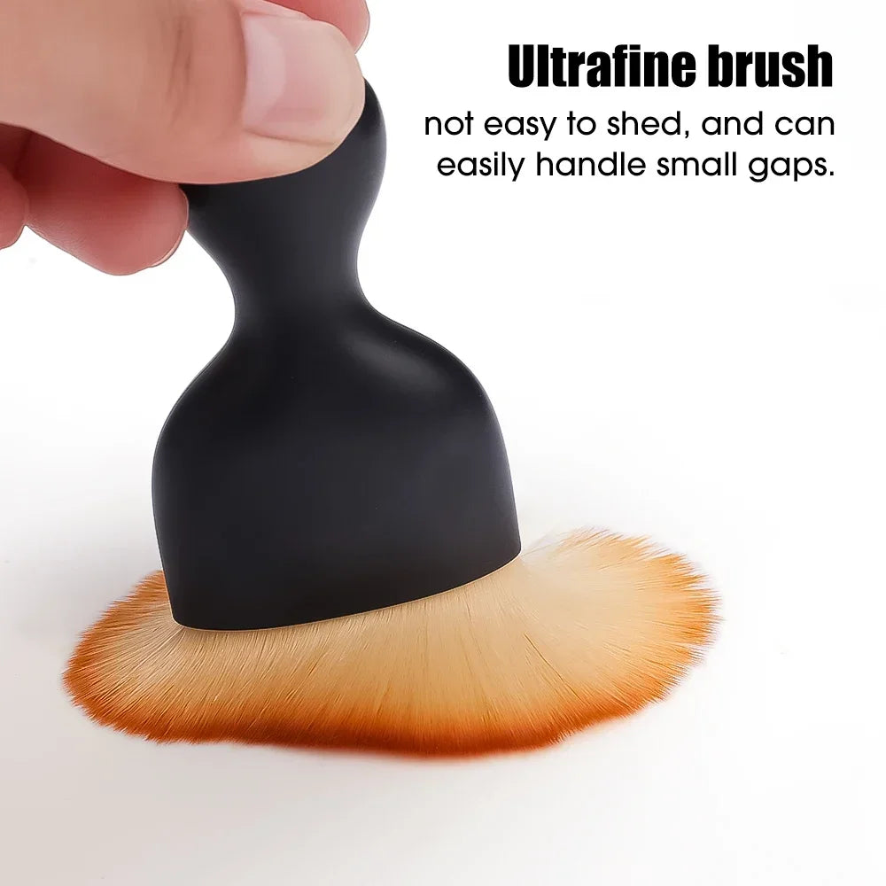 Car Interior Cleaning Brush Air Conditioning Outlet Soft Bristle Shelled Cleaning Brush Gaps Dust Removal Body Beauty Brush Tool