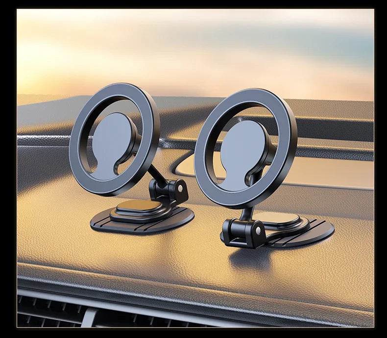 1040° Rotation Magnetic Car Phone Holder All-Metal Magnetic Cell Phone Stand Dashboard Mount For Magsafe iPhone 16 15 14 13 12