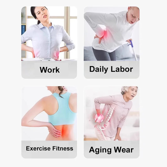 Регулируемый массажер для спины с подушкой безопасности, поддержка талии и шеи, массаж пояснично-шейного отдела позвоночника, расслабление мышц, оборудование для йоги и упражнений, эргономичный дизайн.