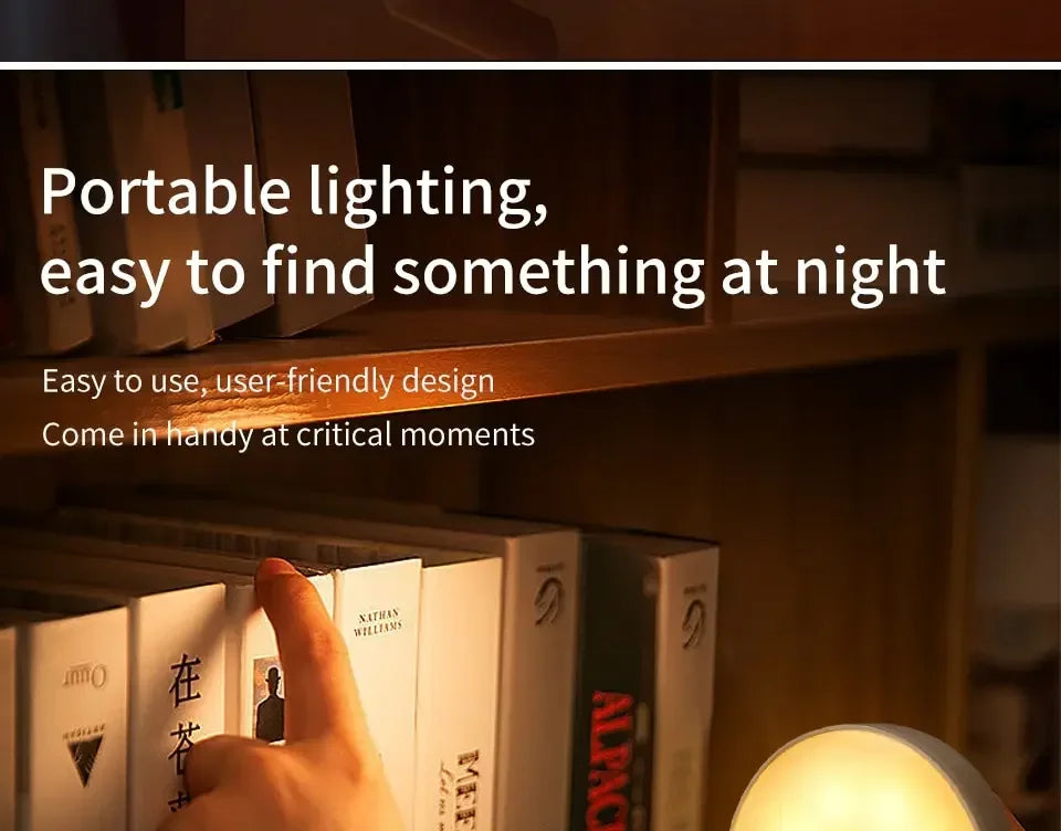 1/3PCS LED Motion Sensor Light Night Light USB Rechargeable Night Lamp for Kitchen Cabinet Wardrobe Lamp Staircase Closet Light