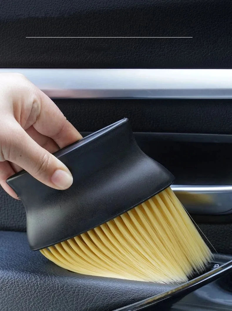 Car Interior Dust Removal Brush Set Air Outlet Instrument Panel Special Air Conditioner Gap Cleaning Soft Brush Car Tools