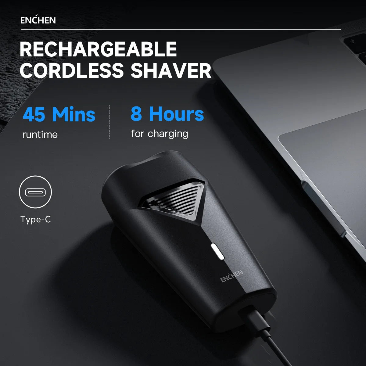 ENCHEN K3 Electric Shaver WIth 2-Direction Flex Heads Type-C Charging Port And Detachable Shaver Head Easy To Clean