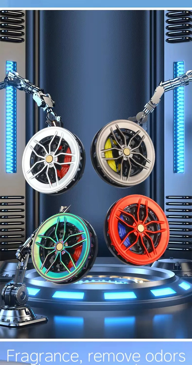 Rotatable Car Air Freshener Clip Auto Wheel Hub & Air Vent Fragrance Tire Fragrance Clips Decorative Car Accessories