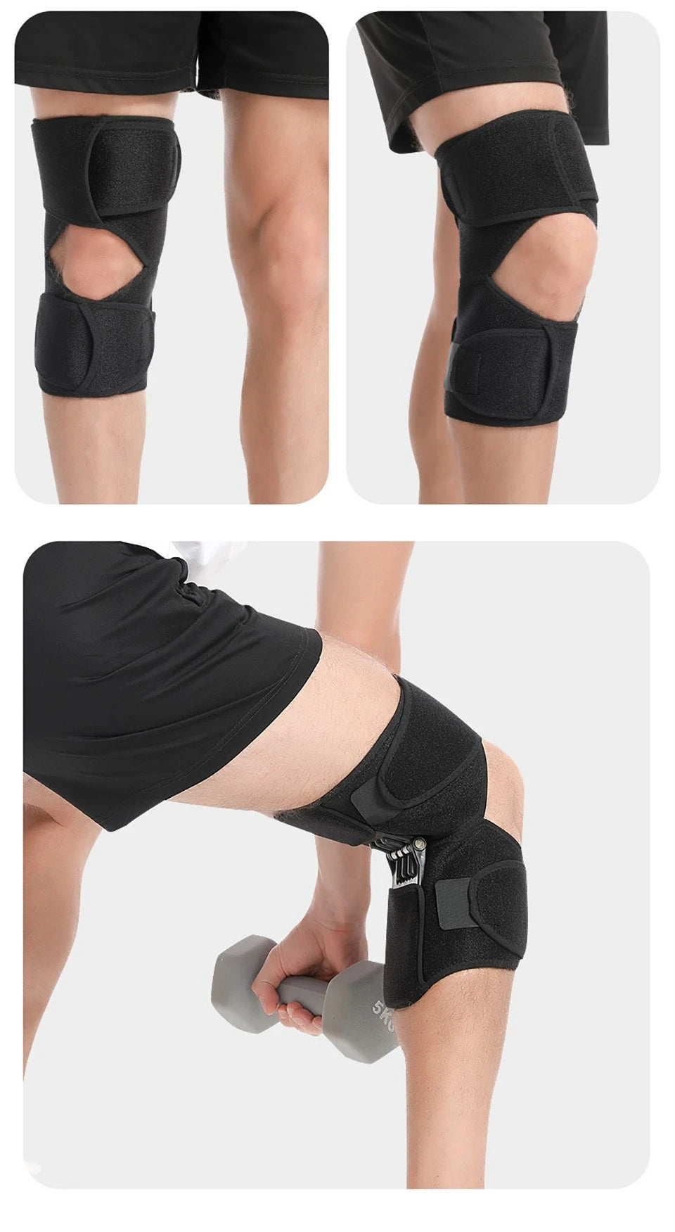 1Pcs Knee Support Medical Power Lift Knee Weakly Brace Joint Support Spring Stabilizer Gym sports Heath Care Leg Stretcher