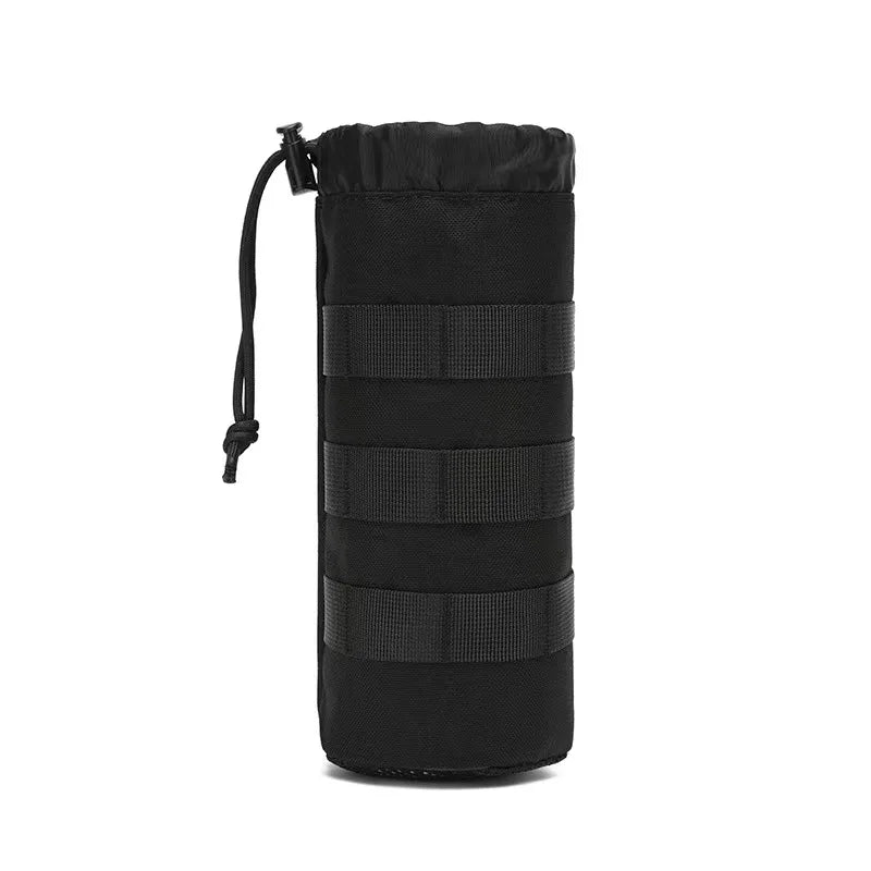 Upgraded Sports Water Bottles Pouch Bag, Tactical Drawstring Molle Water Bottle Holder, Travel Mesh Water Bottle Bag