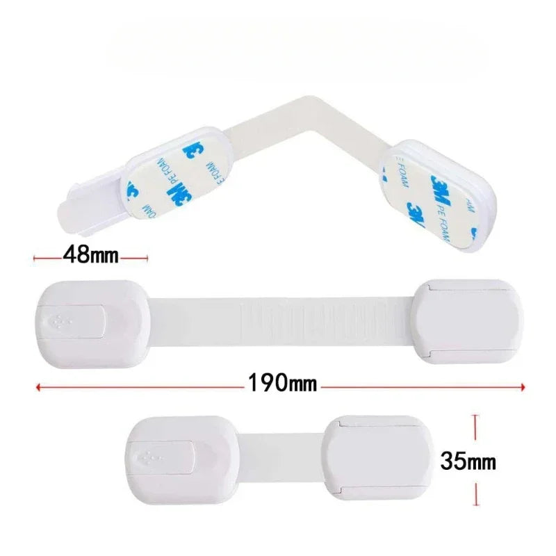 Baby Safety Lock Drawer Child Safety Cabinet Locks  Baby Safe Straps Adhesive Cabinet Drawer Door Latches  baby safety