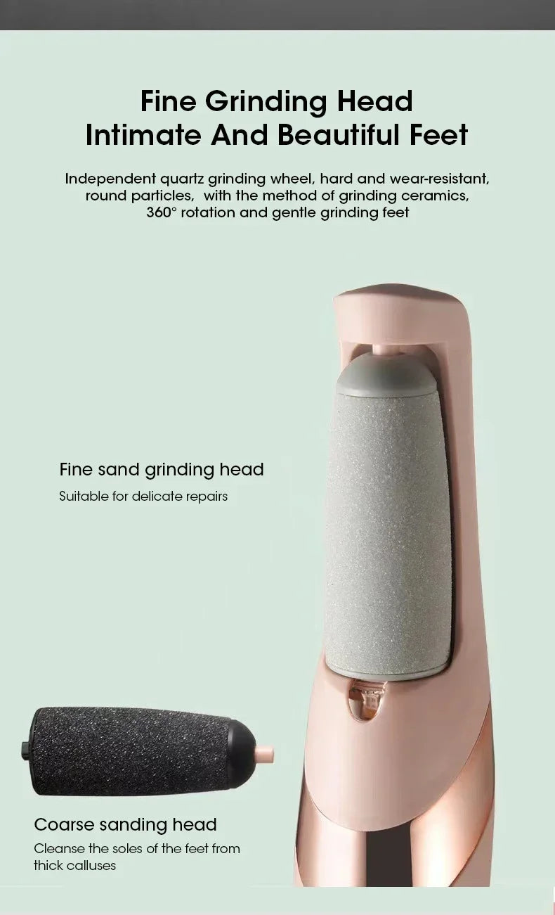 USB Electric Foot File Foot Pedicure Tools Grinder Dead Skin Callus Remover Hard Cracked Remove Callus Rubbing Pedicure FootCare