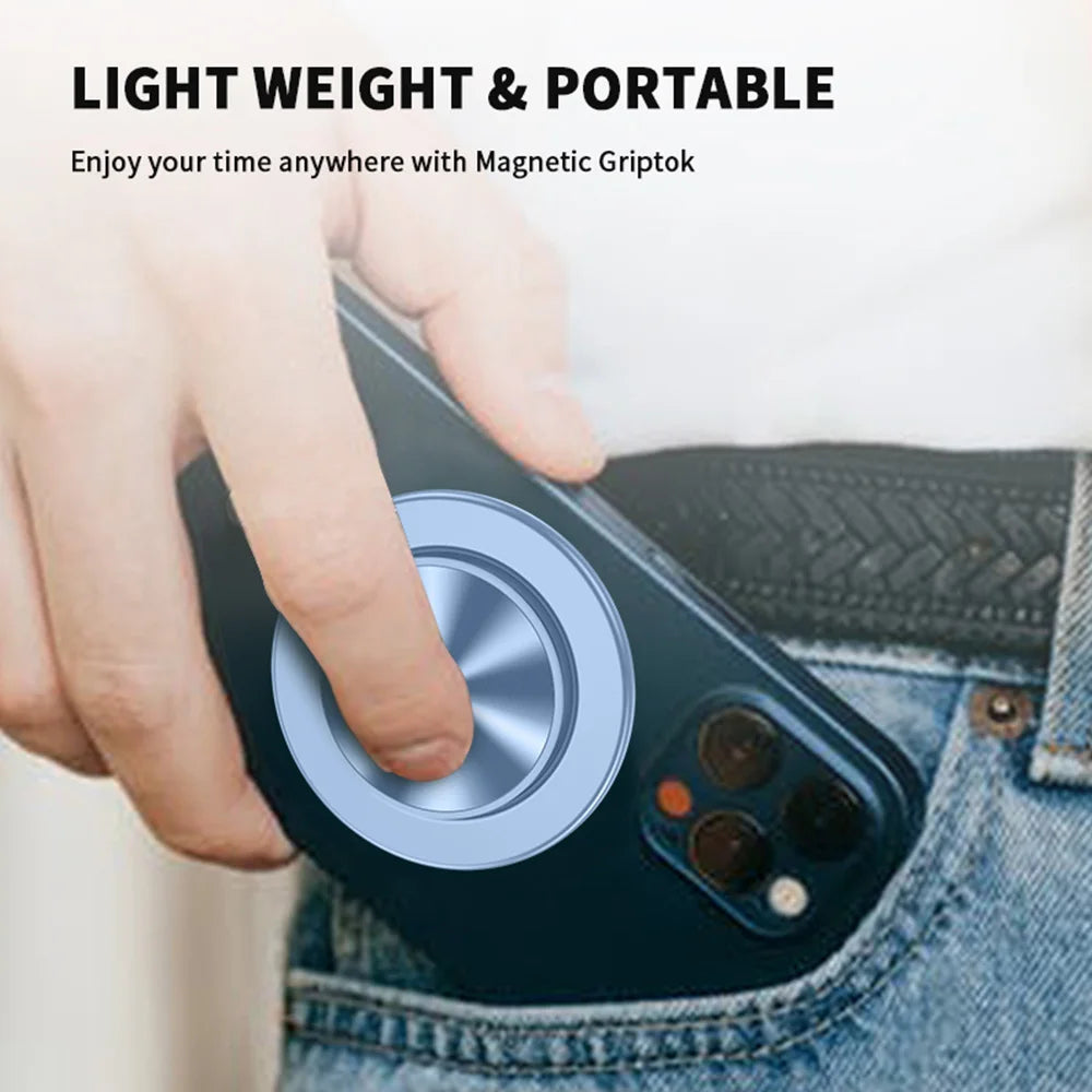 Grippopso Aluminium Magnetic Cellphone Tok Phone Holder Expanding Stand Socket Support Foldable Universal For Smartphone Bracket