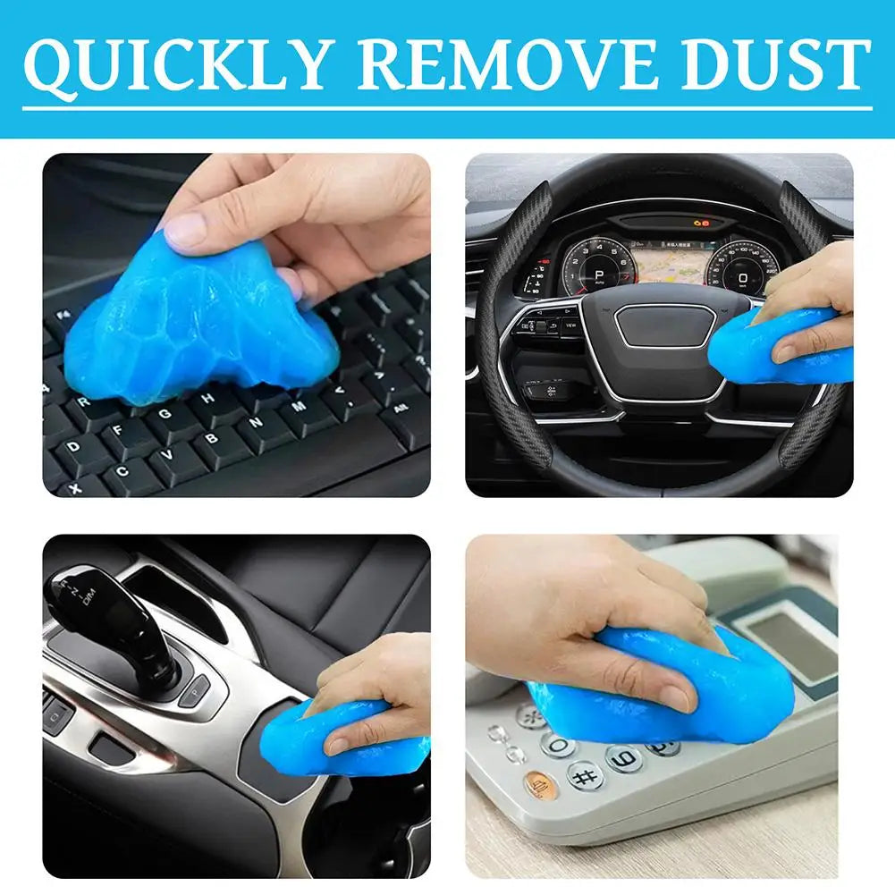 Car Cleaning Gel Air Vent Magic Dust Cleaner Gel Office Gap Wash Mud Removal Rubber Auto Interior Cleaning