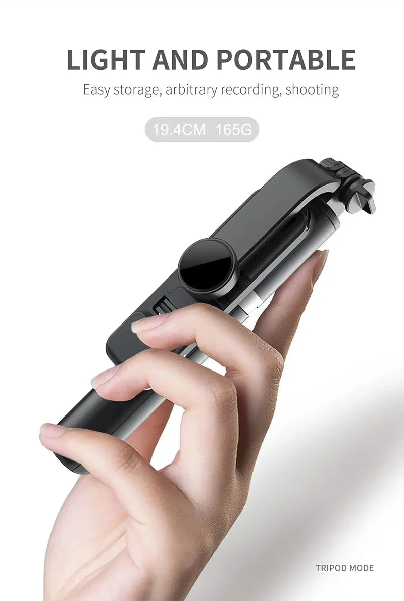 New Selfie Stick 1045mm Wireless Bluetooth Remote Shutter LED Fill Light Extended Stable tripod for Android IOS Cellphone