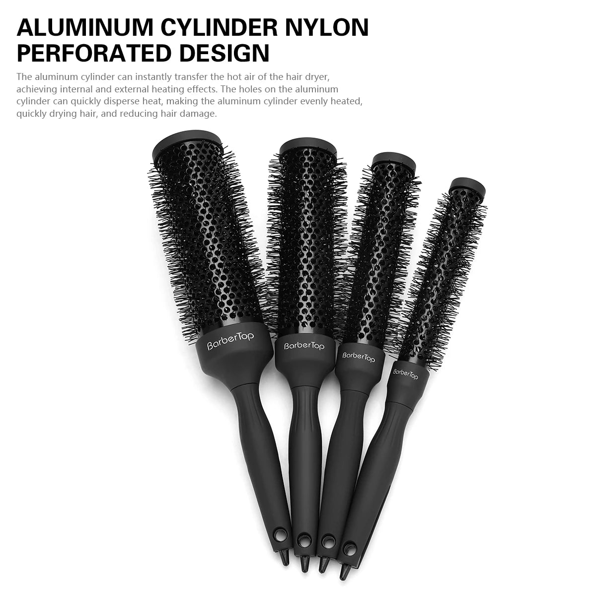Extra Long Hair Rolling Brush 35cm - Professional Styling Tool for Blowout, Volumizing Hair Roller, Heat Resistant Salon Use