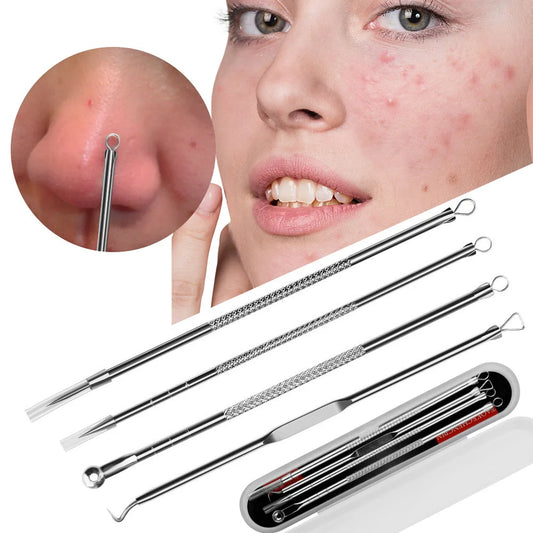 Pimples Blackhead Remover Clip Ultra-fine Tweezers Black Dots Blackhead Extractor Acne Needle Facial Cleaner Skin Care Tools