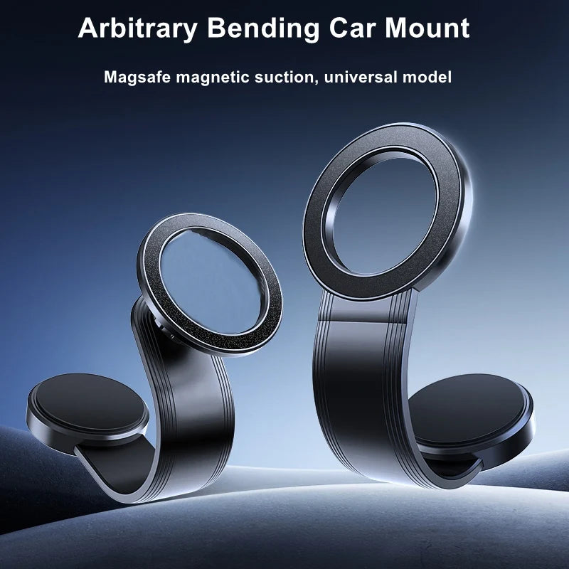 2026 New Magnetic Car Phone Mount,Bendable & Detachable Mount,Adjustable Angle ABS Magnetic Phone Holder,Dashboard Mount