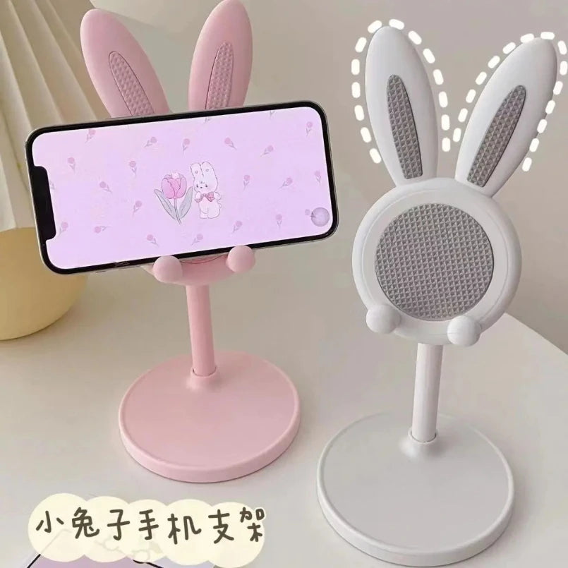 The Cute Rabbit Mobile Phone Stand Desktop Can Lift and Adjust the Desktop Phone Accessories Phone Stand Phone Grip