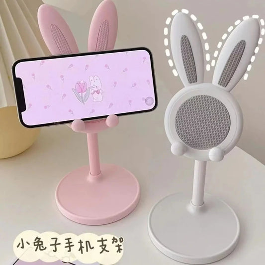 The Cute Rabbit Mobile Phone Stand Desktop Can Lift and Adjust the Desktop Phone Accessories Phone Stand Phone Grip