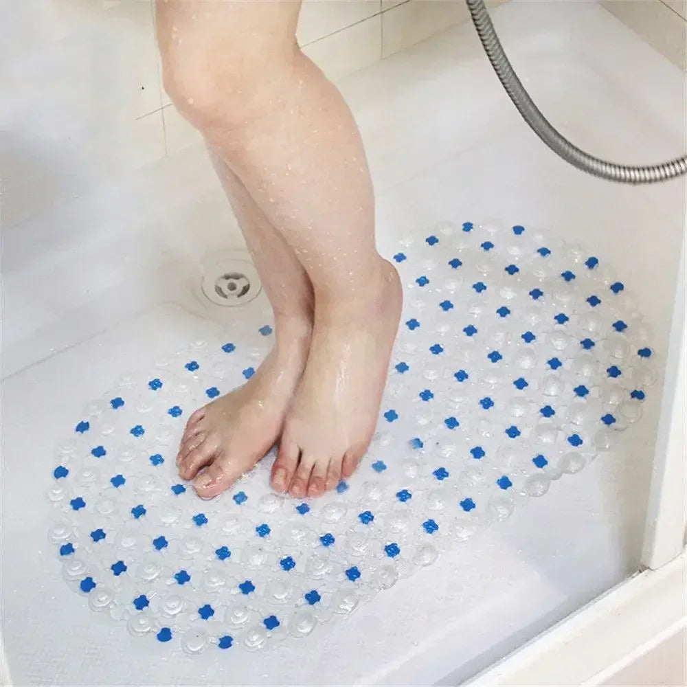 New Non-slip PVC Anti-skid Bath Mats Soft Shower Mat Massage Mat with Suction Cup Non-slip Bathtu Bath Mat Bathroom Accessories