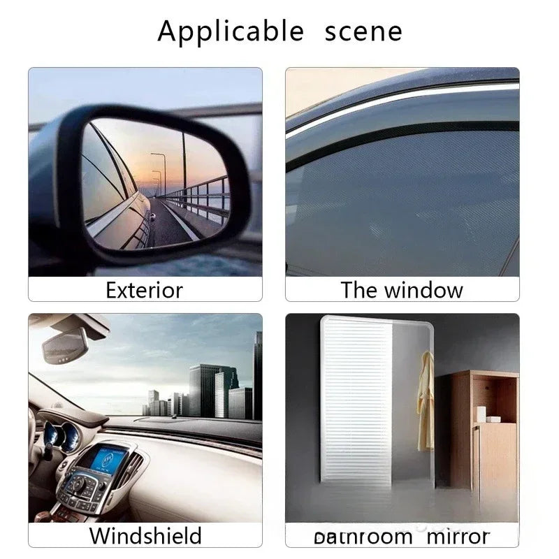 30x100cm Car Side Window Rearview Rain Film Anti-Fog Rain-proof Home Window Bathroom Mirror Waterproof Sticker Films