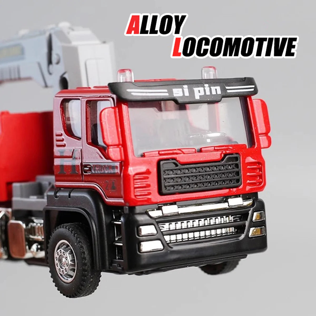 Inertial car toy, alloy head simulation, fire engine, ladder truck, water sprinkler model, boy toy, engineering vehicle toy