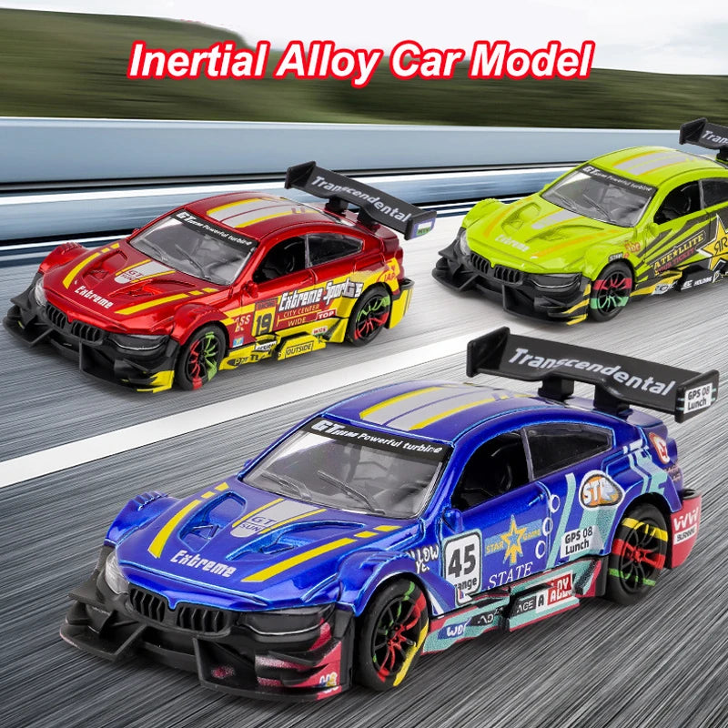 2025 New Simulation Alloy Car Model Inertia Pull Back Racing Car Toy Children's Educational Car Toy Ornaments Birthday Gift
