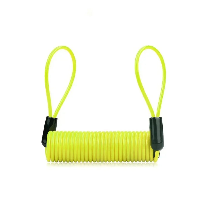 1.5m Bike Spring Cable Lock Anti Theft Rope Alarm Disc Lock For Motorcycle/Bike Scooter Security Reminder Protection Accessories