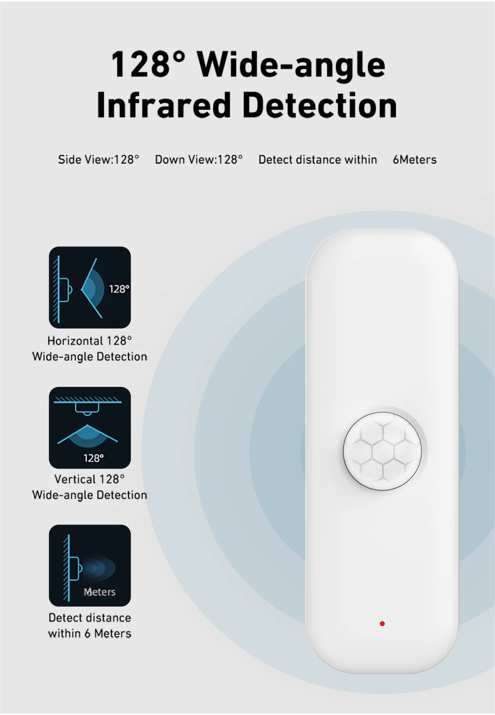 Tuya WiFI Motion Sensor PIR Smart Human Body Home Burglar Sensor APP Remote Control Via Smart Life For Smart Home Support Alexa