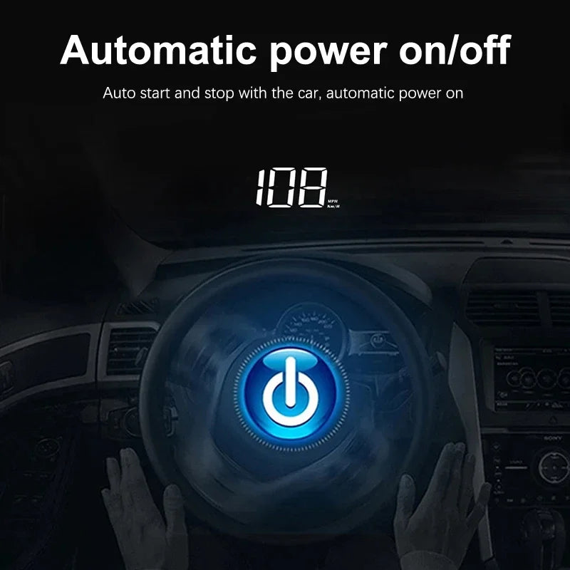 2026 In-vehicle Speedometer HUD Head Up Display Digital Speed Meter Windshield Projector Vehicles Truck Electronics Accessorie