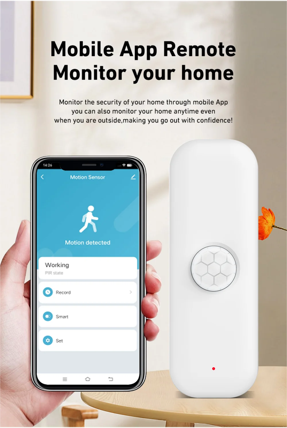 Tuya WiFI Motion Sensor PIR Smart Human Body Home Burglar Sensor APP Remote Control Via Smart Life For Smart Home Support Alexa