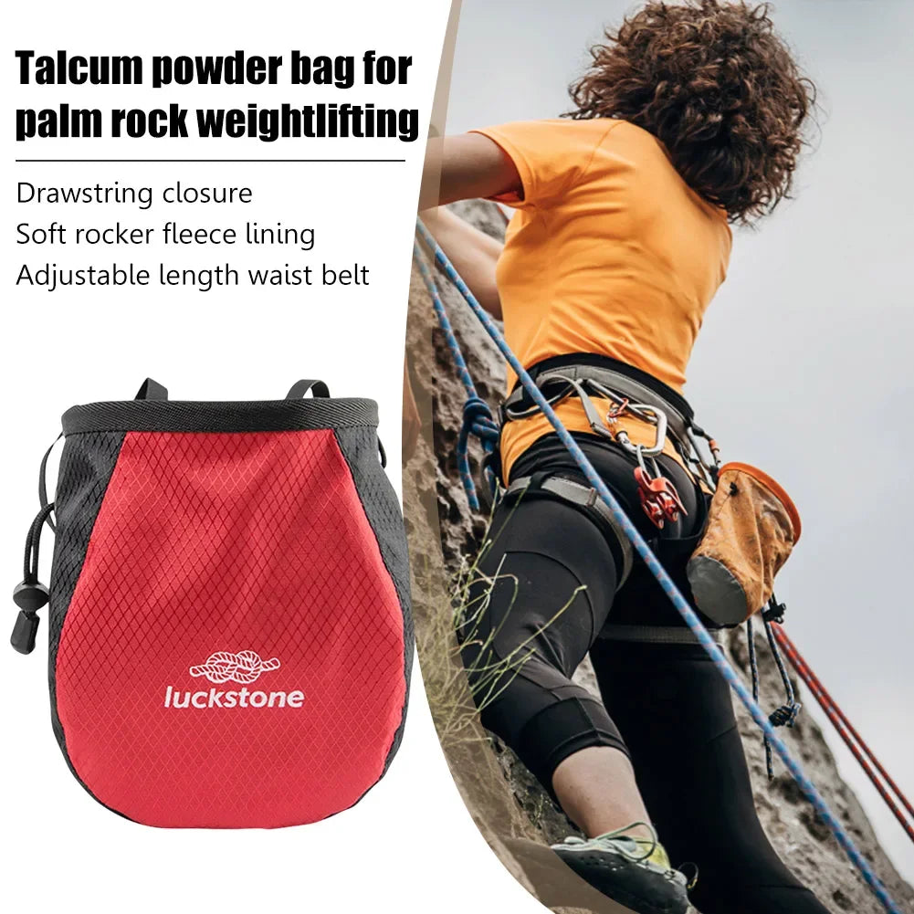 Magnesium Powder Bag Waterproof Polyester Chalk Bag Adjustable Storage Climbing Magnesium Powder Bag for Climbing Weightlifting