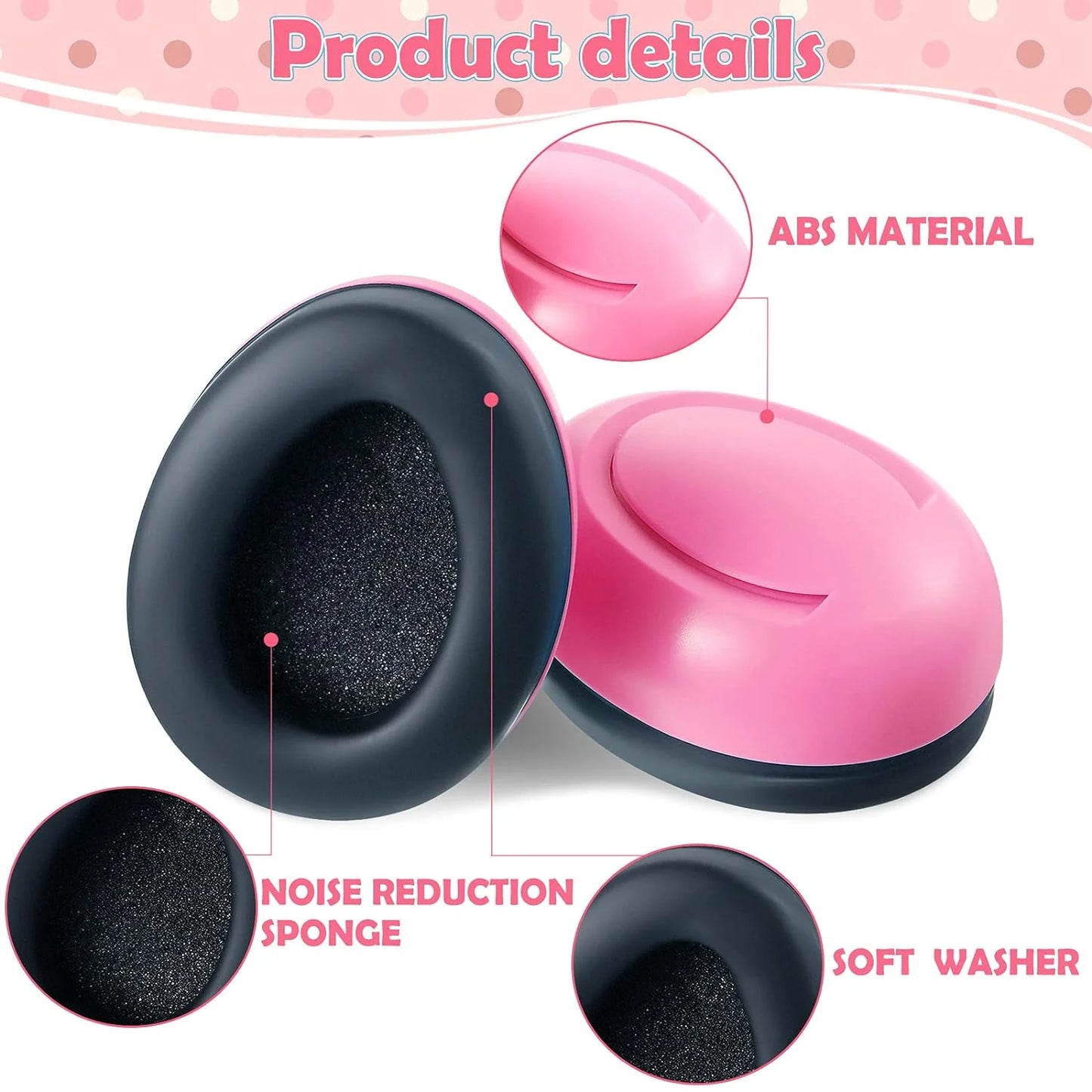 Infant Ear Muffs Noise Cancelling Soft Padded Design Baby Ear Protection Headphones with Elastic Headband