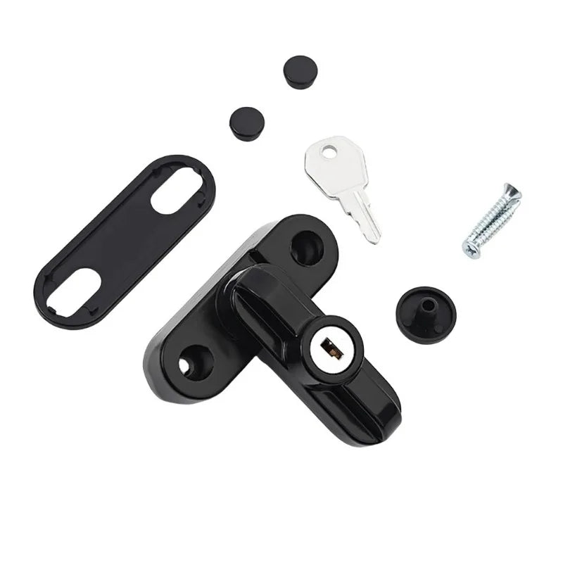 T-locks With Key External Window Lock Buckle Alloy Safety Locks UPVC Door Sash Jammer Security Restrictor Lock Anti Theft Locks