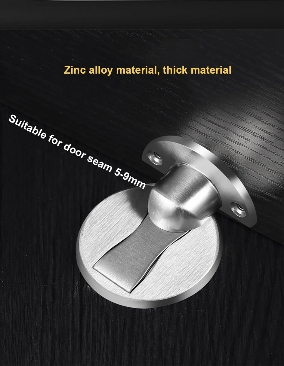 Magnetic Floor Door Stopper Mount Invisible Door Stops Heavy Duty Self Adhesive Wall Protector for Home Bedroom Doorstop