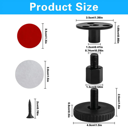 4-Pack Adjustable Furniture Feet (27-64mm) - Sofa/Table/Cabinet Leveling Legs, Drillable