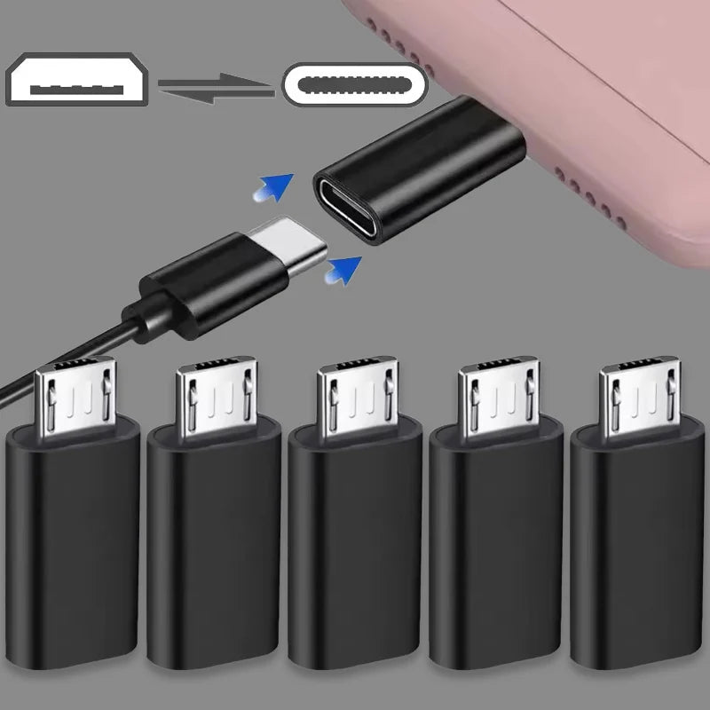 USB Type C To Micro USB Adapter for Phone Tablet Android Charger Data Cable Adapter Micro USB Female To TypeC Male OTG Converter