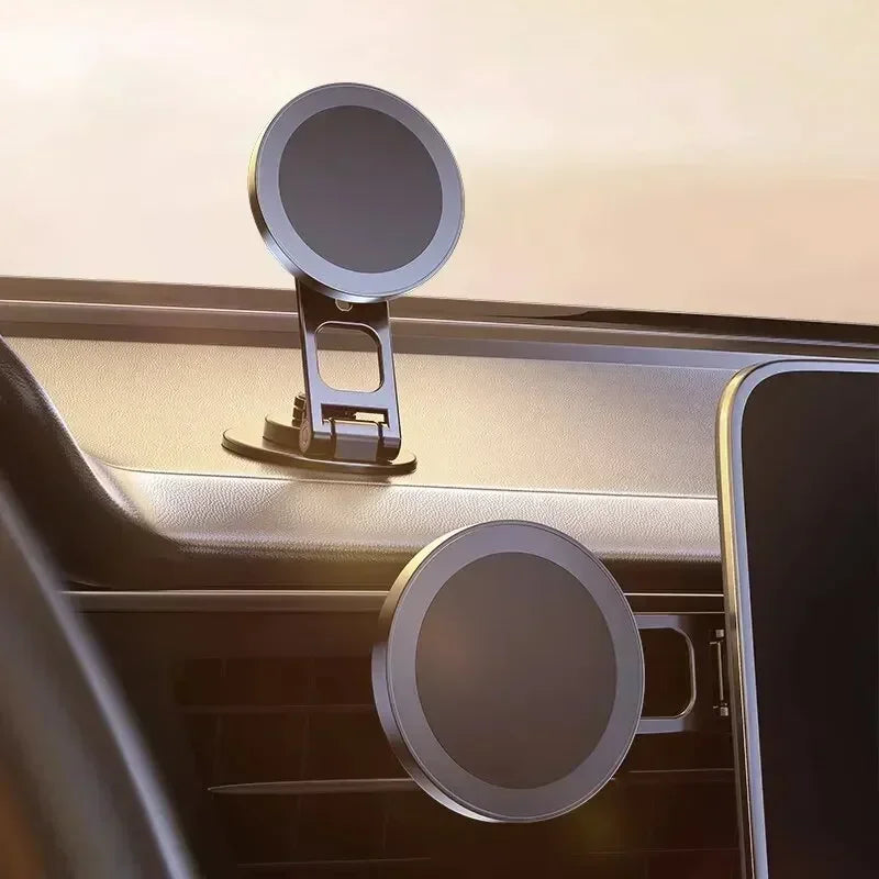 1040° Rotation Magnetic Car Phone Holder All-Metal Magnetic Cell Phone Stand Dashboard Mount For Magsafe iPhone 16 15 14 13 12