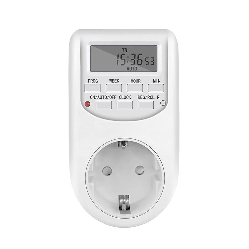 EU Plug Timer Switch Energy Saving Digital Kitchen Timer Outlet Week Daily Hour Programmable On/Off Time Timing Socket Universal