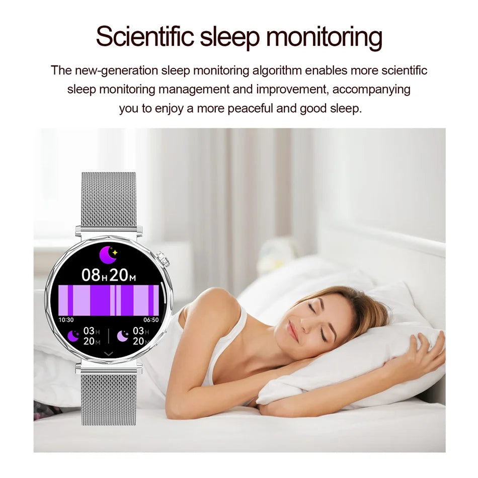 2025 New GPS Tracking Smartwatch Women AMOLED HD Screen Heart Rate Bluetooth Call IP68 Waterproof Smart Watch Android IOS