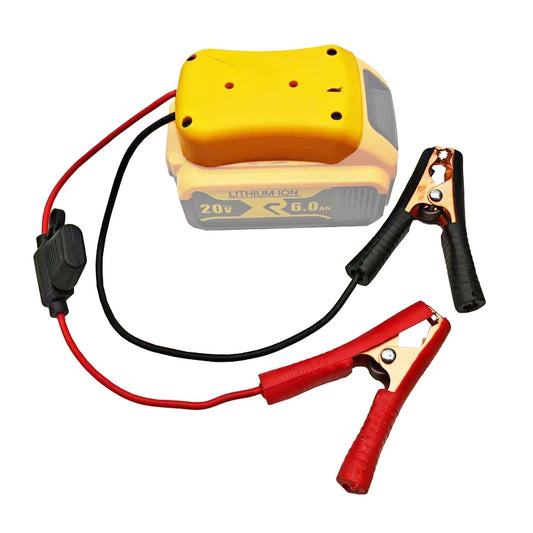 Igniter Jump Starter for Makita DeWalt Milwaukee 18V Battery Car Booster Cable with Fuse Automotive Emergency Power DIY Adapter