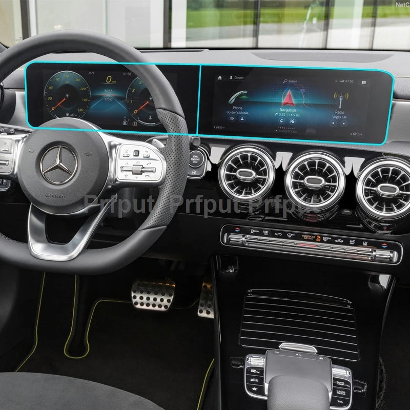 Tempered glass For Benz W177 V177 W247 C118 W118 H247 X247 A B CLA GLA GLB Class 2019-2022 Car GPS navigation protective film