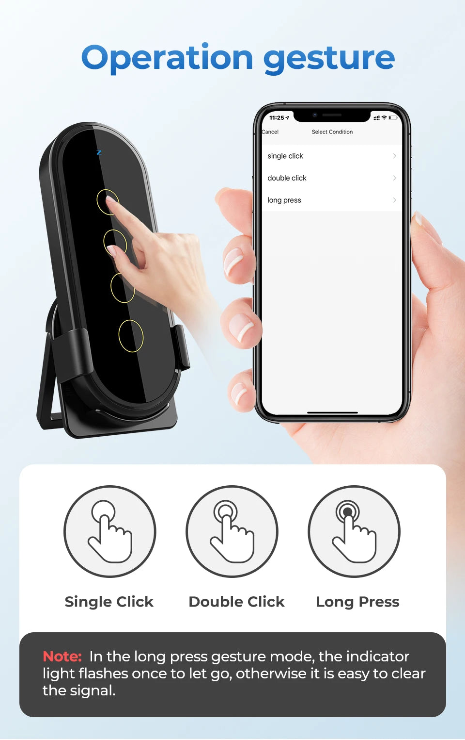 SMATRUL Tuya ZigBee Wireless Smart Home Scene Switch Light 4 Gang 12 Scene Touch Light Switch Remote Control Smart Life App