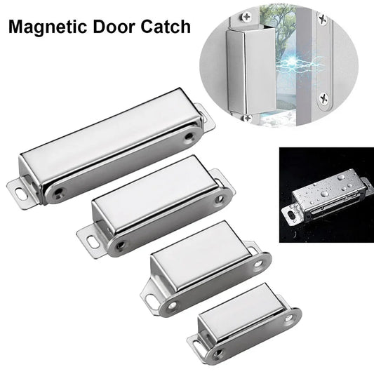 Magnetic Door Catch Strong Heavy Duty Cupboard Magnets Kitchen Cabinet Catches Magnet Latches Stainless Steel For Door Cupboard