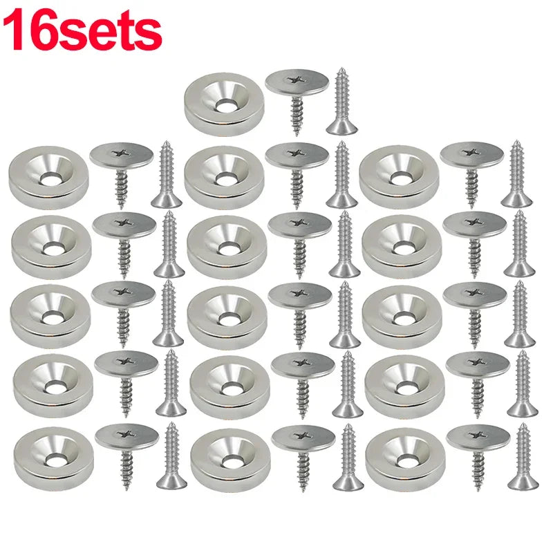 Cabinet Door Magnet Catches Round Metal Magnetic for Wardrobe Hidden Closing Magnetic Door Catch Closer for Furniture Hardware