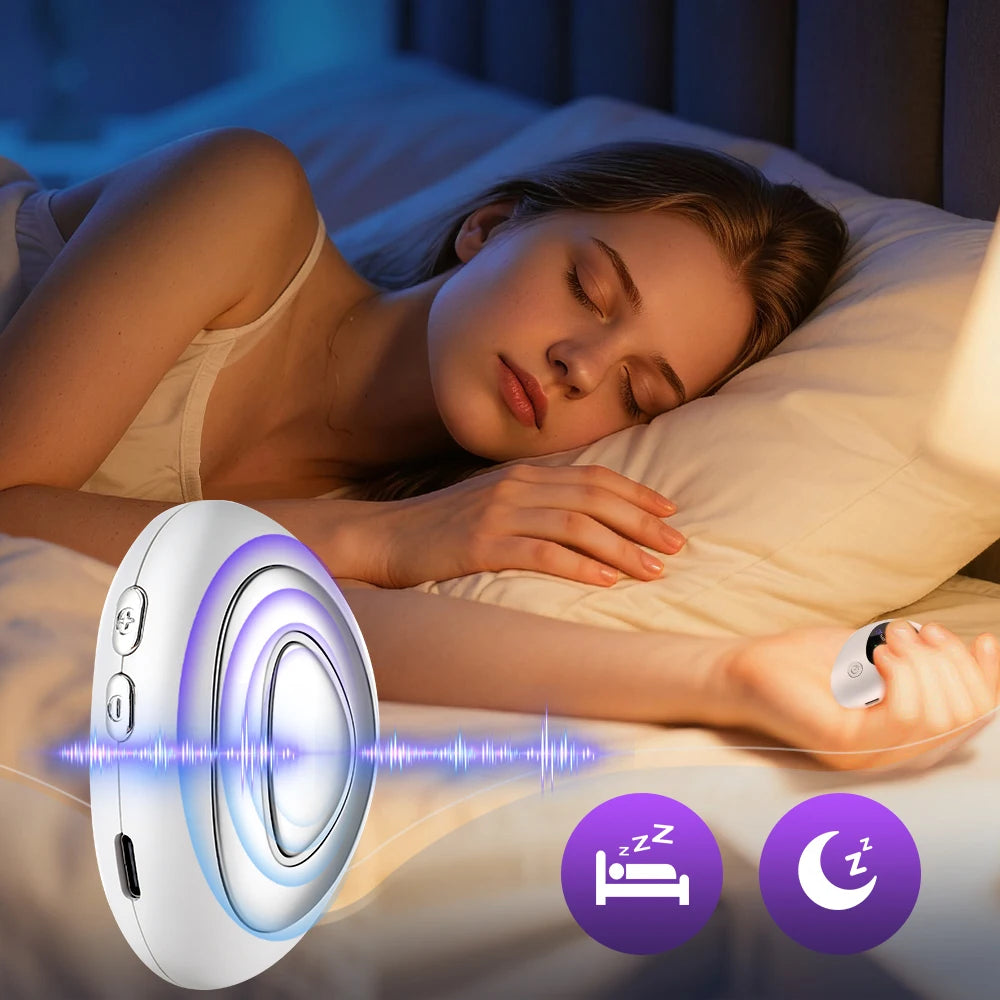 Handheld Sleep Device Mini Portable Sleep Aid Artifact Hypnosis Machine Help Sleep Smart EMS Pulse Stimulation USB Charging