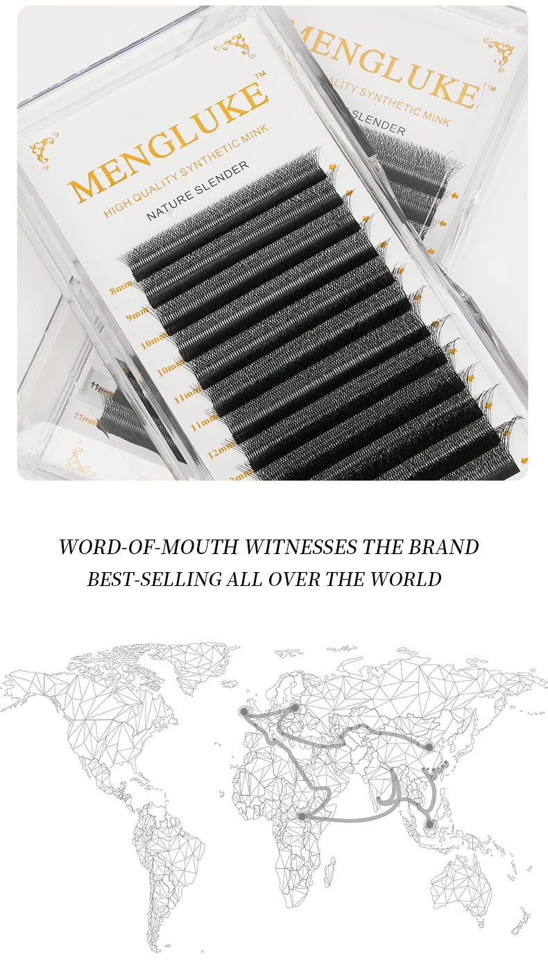 MENGLUKE 5D W Shaped Bloom Automatic Flowering Premade Fans Eyelashes Extensions Natural Soft Light High Idividual Lashes