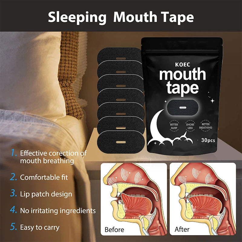 Stop Snoring Patch Nose Breathing Correction Improve Sleeping Promoting Better Breath Portable Night Sleep Mouth Orthosis Tape
