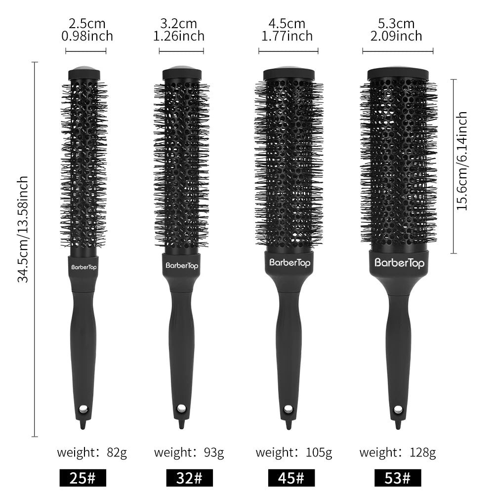 Extra Long Hair Rolling Brush 35cm - Professional Styling Tool for Blowout, Volumizing Hair Roller, Heat Resistant Salon Use